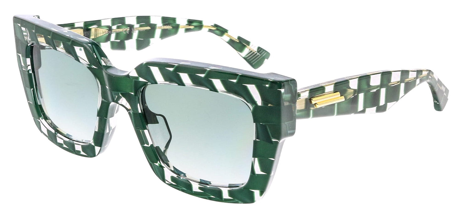 Bottega Veneta BV1212S-008 Bold Green & Clear Oversized Square