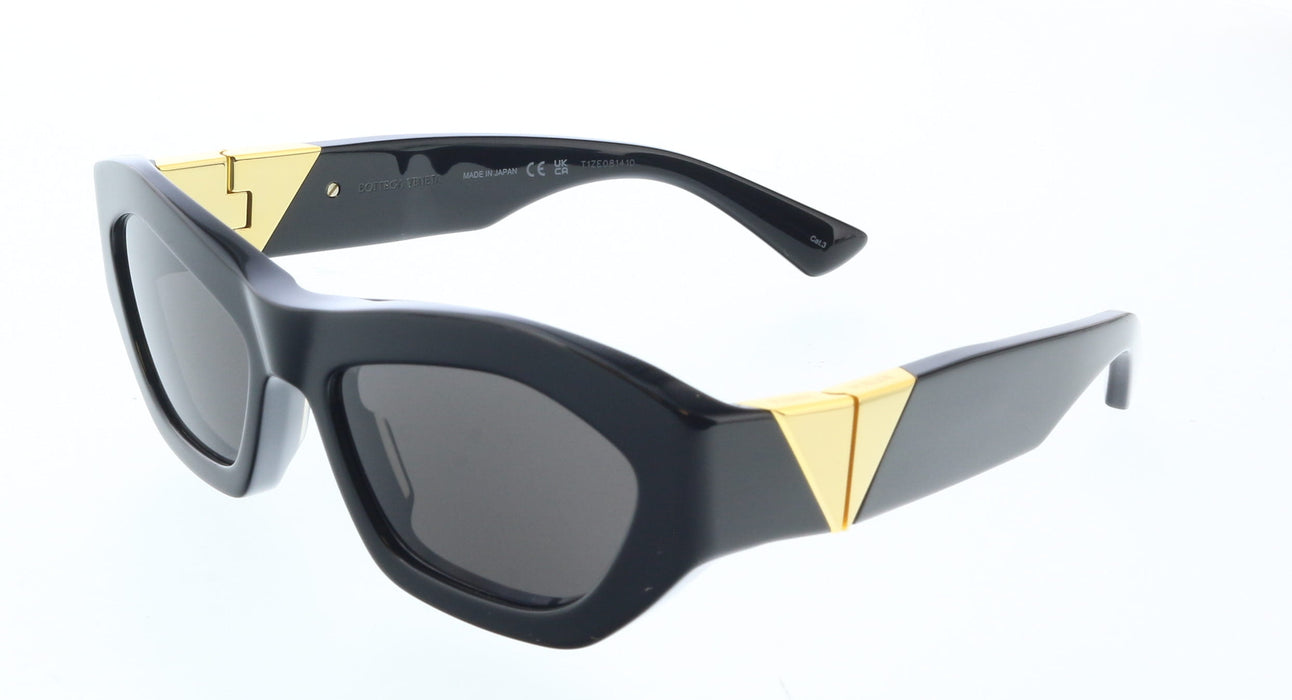 Bottega Veneta BV1221S-001 Bold Black Geometric Sunglasses