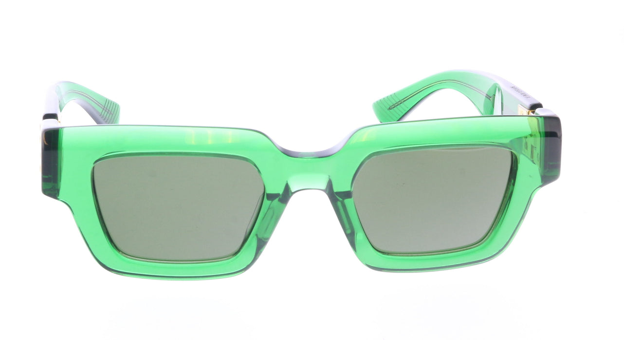 Bottega Veneta BV1230S-002 Green Transparent Square Sunglasses