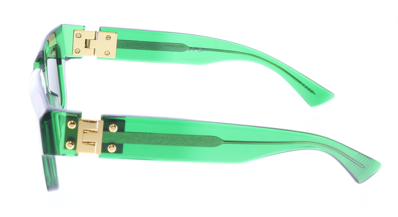 Bottega Veneta BV1230S-002 Green Transparent Square Sunglasses