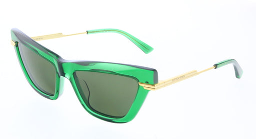 Bottega Veneta BV1241S-003 Green Cat-Eye Sunglasses  Gold