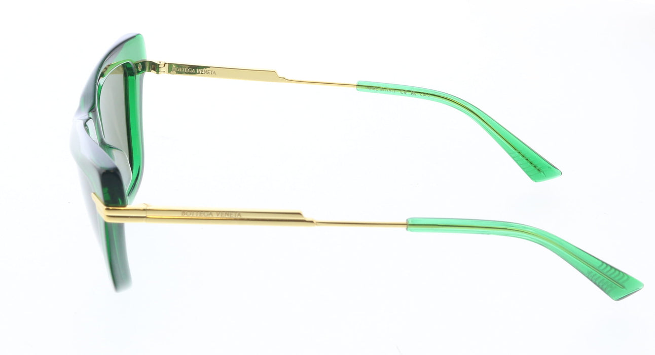 Bottega Veneta BV1241S-003 Green Cat-Eye Sunglasses  Gold