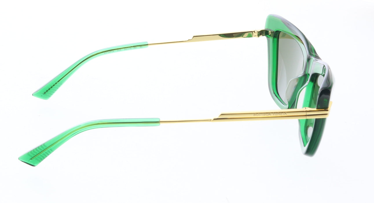 Bottega Veneta BV1241S-003 Green Cat-Eye Sunglasses  Gold