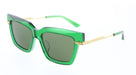Bottega Veneta BV1242S-003 Green Oversized Square Sunglasses