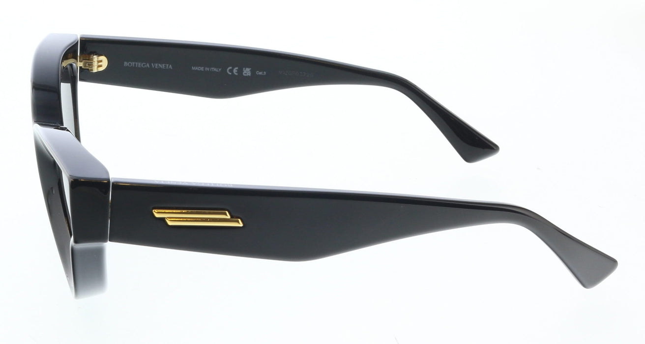 Bottega Veneta BV1249S-001 Black Cat-Eye Sunglasses  Gold