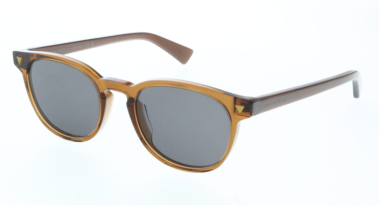 Bottega Veneta BV1253S-006 Brown Acetate Round Sunglasses