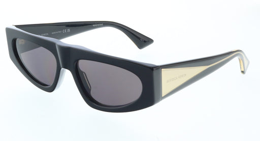 Bottega Veneta BV1277S-001 Bold Black Shield Sunglasses –