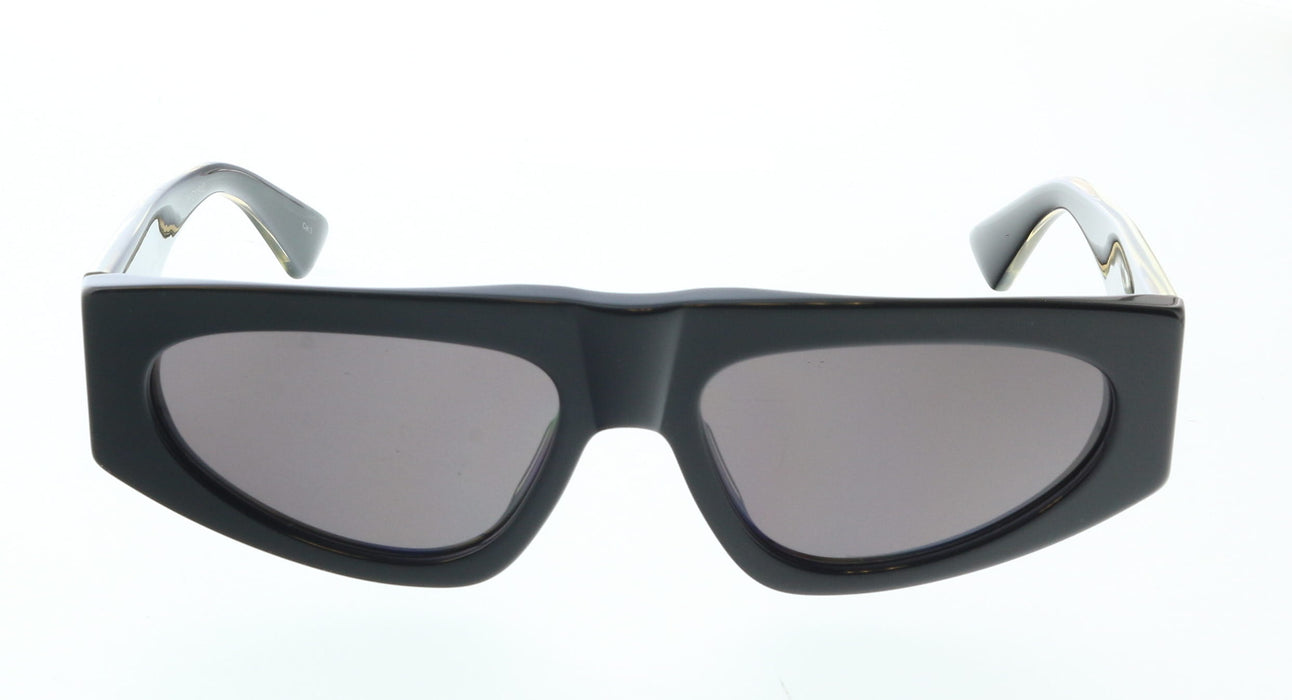 Bottega Veneta BV1277S-001 Bold Black Shield Sunglasses –