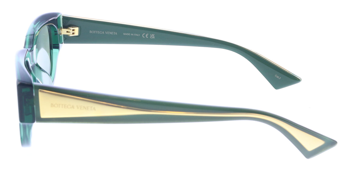 Bottega Veneta BV1278SA-003 Green Sculpted Cat-Eye Sunglasses