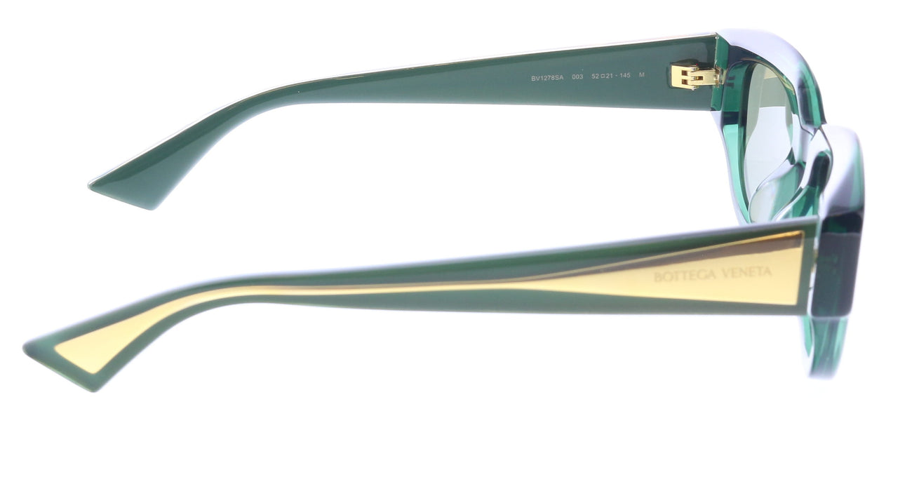 Bottega Veneta BV1278SA-003 Green Sculpted Cat-Eye Sunglasses