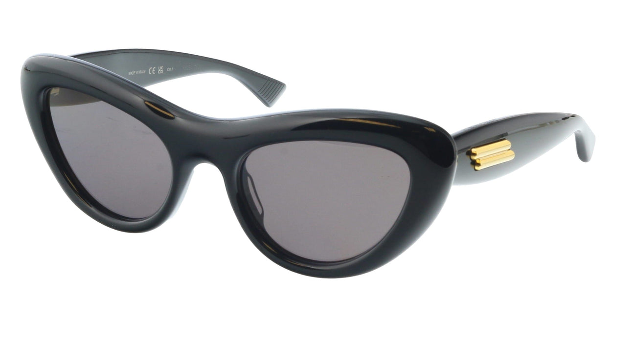 Bottega Veneta BV1282S-001 Black Oval Cat-Eye Sunglasses