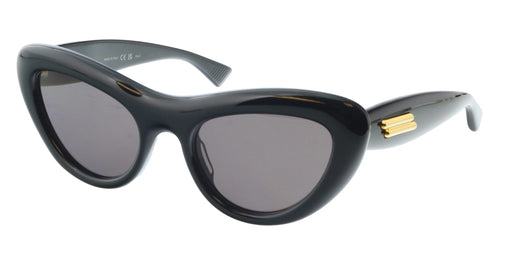Bottega Veneta BV1282S-001 Black Oval Cat-Eye Sunglasses