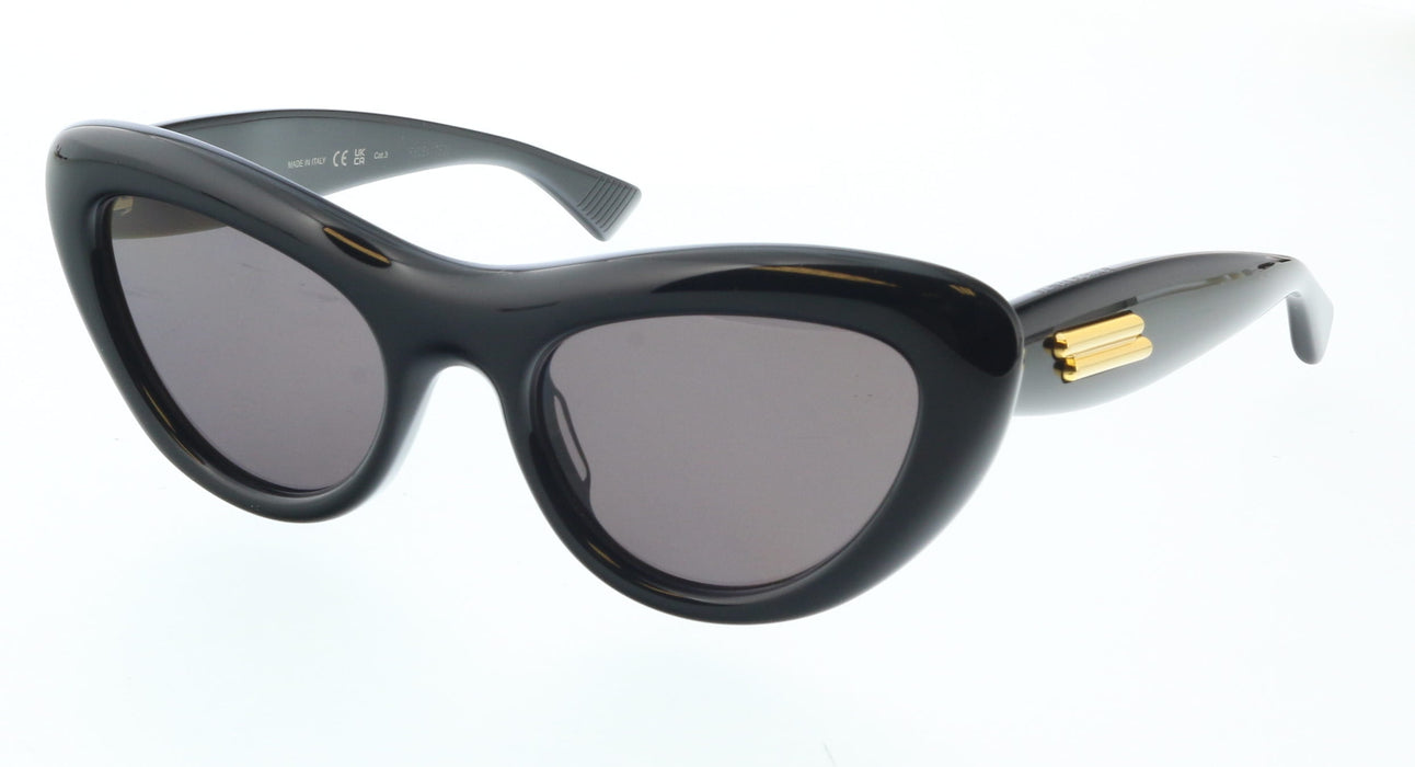 Bottega Veneta BV1282S-001 Black Oval Cat-Eye Sunglasses
