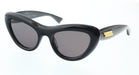 Bottega Veneta BV1282S-001 Black Oval Cat-Eye Sunglasses