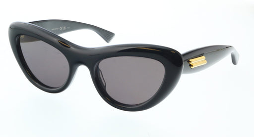 Bottega Veneta BV1282S-001 Black Oval Cat-Eye Sunglasses