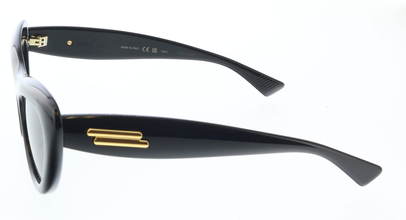 Bottega Veneta BV1282S-001 Black Oval Cat-Eye Sunglasses