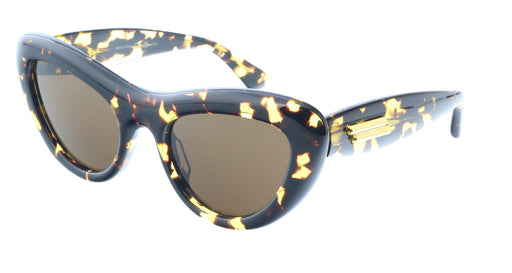 Bottega Veneta BV1282S-002 Tortoiseshell Oval Cat-Eye Sunglasses