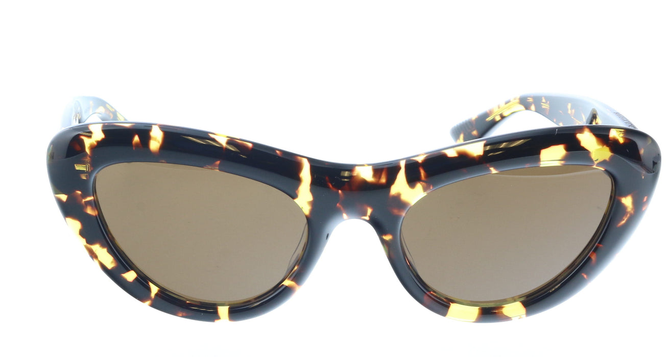 Bottega Veneta BV1282S-002 Tortoiseshell Oval Cat-Eye Sunglasses