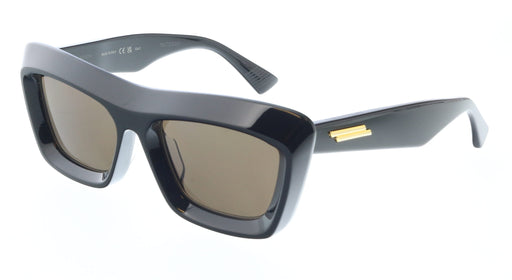 Bottega Veneta BV1283S-001 Bold Black Shield Sunglasses