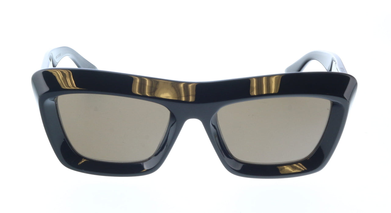 Bottega Veneta BV1283S-001 Bold Black Shield Sunglasses