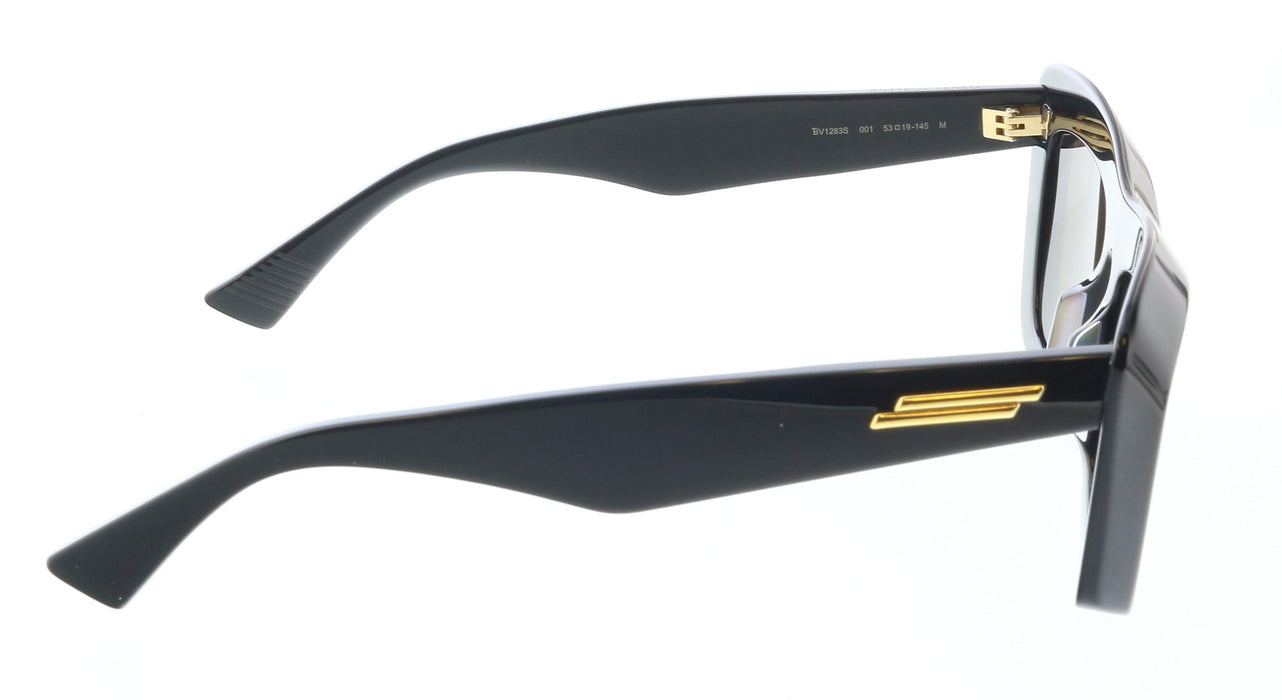 Bottega Veneta BV1283S-001 Bold Black Shield Sunglasses