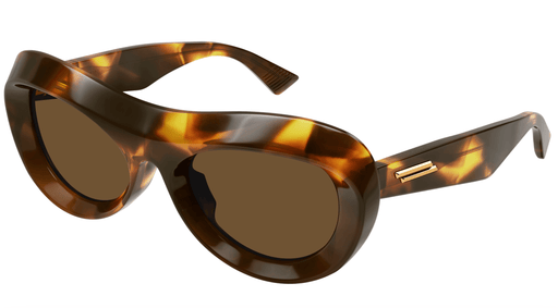 Bottega Veneta BV1284S-002 Tortoiseshell Oversized Shield