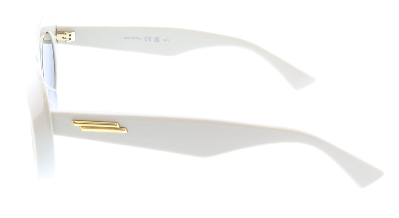 Bottega Veneta BV1284S-003 White Oversized Shield Sunglasses