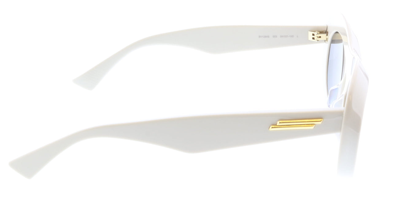 Bottega Veneta BV1284S-003 White Oversized Shield Sunglasses