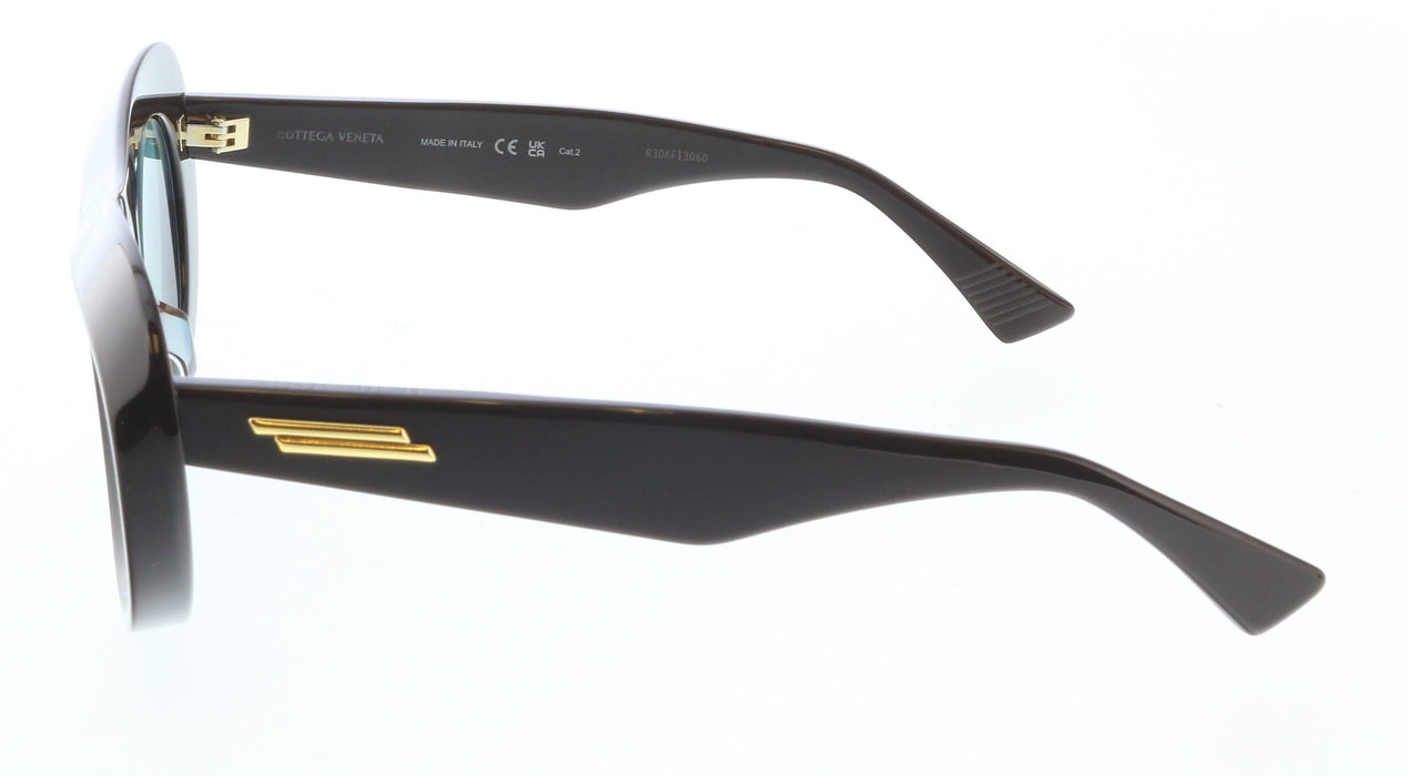 Bottega Veneta BV1284S-004 White Oversized Shield Sunglasses