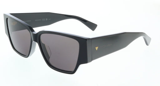 Bottega Veneta BV1285S-001 Bold Black Cat-Eye Sunglasses –