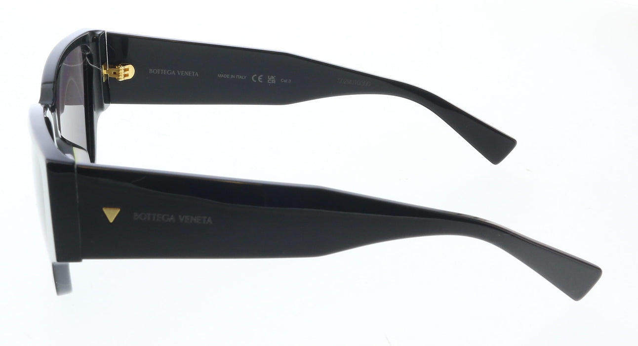 Bottega Veneta BV1285S-001 Bold Black Cat-Eye Sunglasses –