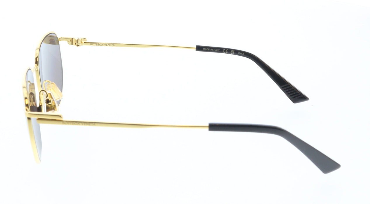 Bottega Veneta BV1301S-005 Gold Metal Navigator Sunglasses –