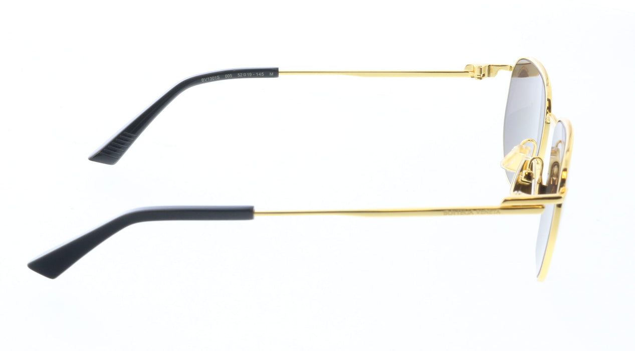 Bottega Veneta BV1301S-005 Gold Metal Navigator Sunglasses –