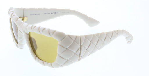 Bottega Veneta BV1303S-006 Intrecciato Sculpted White Sunglasses