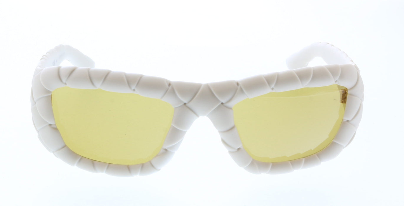 Bottega Veneta BV1303S-006 Intrecciato Sculpted White Sunglasses