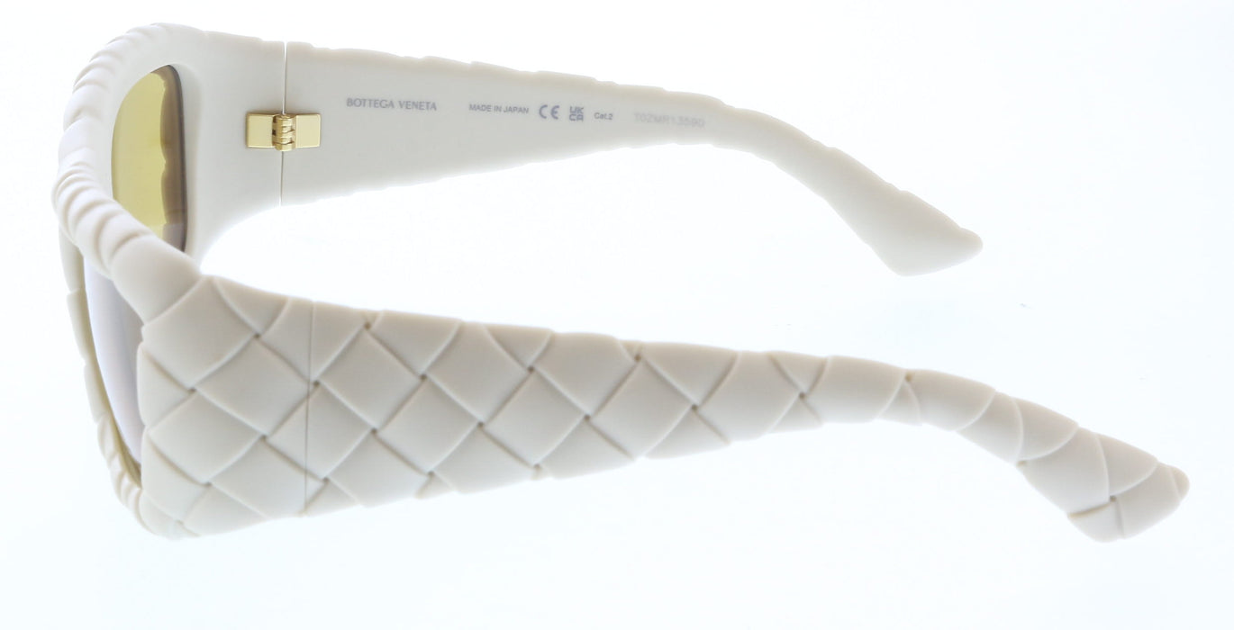 Bottega Veneta BV1303S-006 Intrecciato Sculpted White Sunglasses