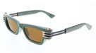 Bottega Veneta BV1308S-003 Green Rectangular Sunglasses