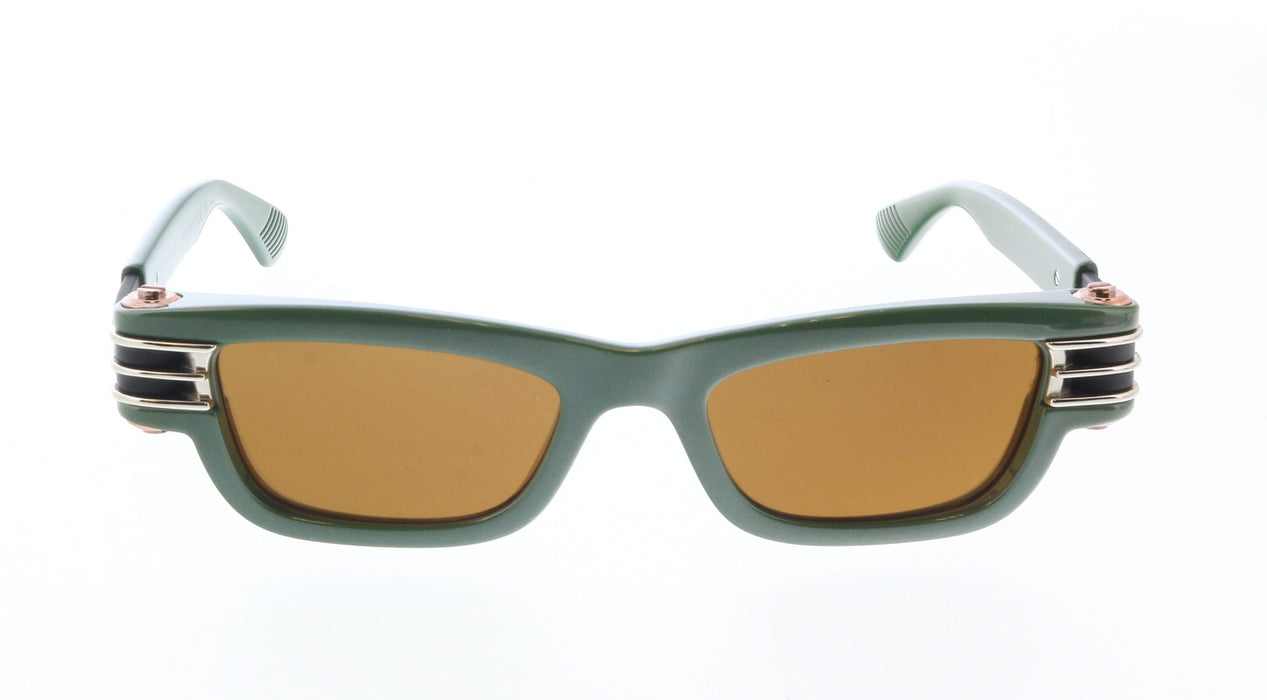 Bottega Veneta BV1308S-003 Green Rectangular Sunglasses