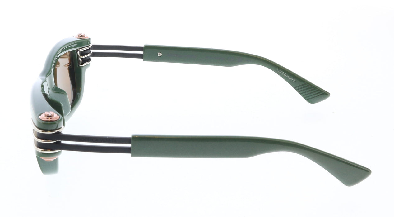 Bottega Veneta BV1308S-003 Green Rectangular Sunglasses