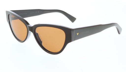 Bottega Veneta BV1319S-003 Glossy Brown Cat-Eye Sunglasses