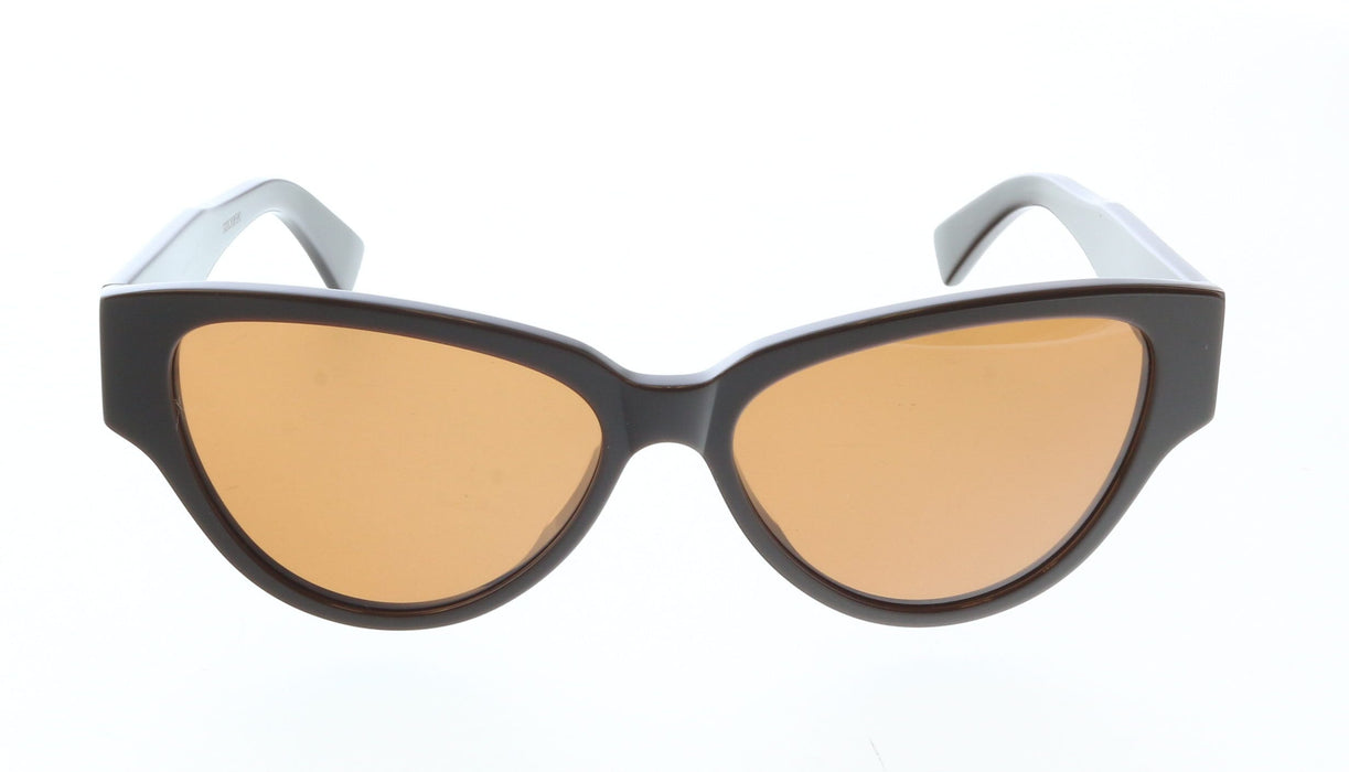 Bottega Veneta BV1319S-003 Glossy Brown Cat-Eye Sunglasses