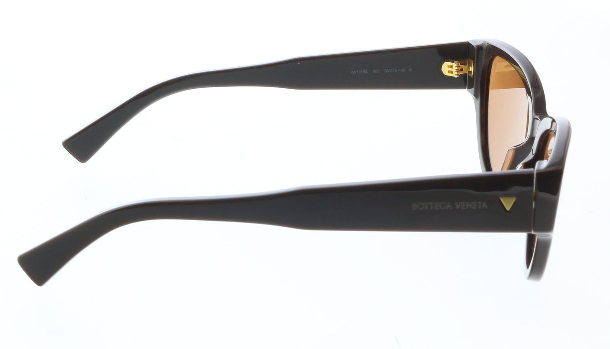 Bottega Veneta BV1319S-003 Glossy Brown Cat-Eye Sunglasses