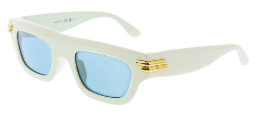 Bottega Veneta BV1321S-004 Bold White Square Sunglasses