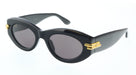 Bottega Veneta BV1322S-001 Glossy Black Cat Eye Sunglasses