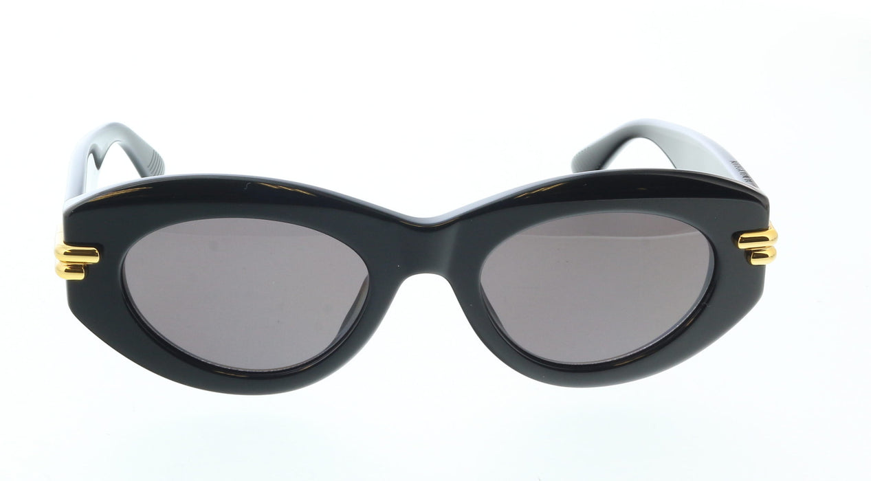 Bottega Veneta BV1322S-001 Glossy Black Cat Eye Sunglasses