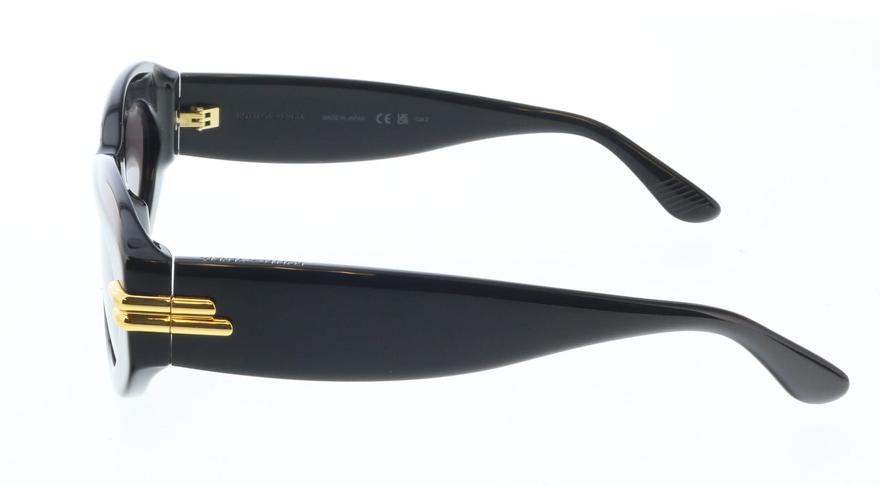 Bottega Veneta BV1322S-001 Glossy Black Cat Eye Sunglasses