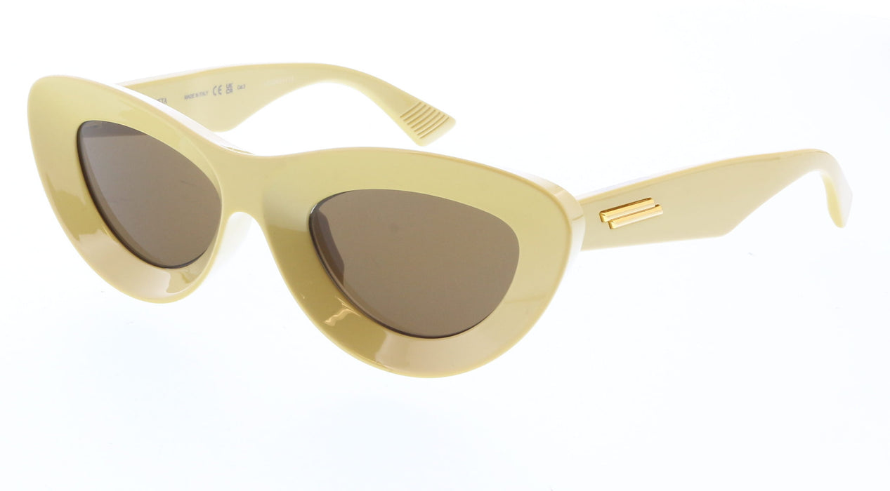 Bottega Veneta BV1325S-002 Vintage-Inspired Yellow Cat-Eye