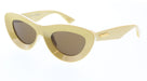 Bottega Veneta BV1325S-002 Vintage-Inspired Yellow Cat-Eye
