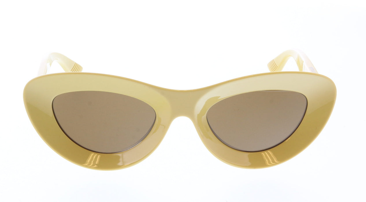 Bottega Veneta BV1325S-002 Vintage-Inspired Yellow Cat-Eye