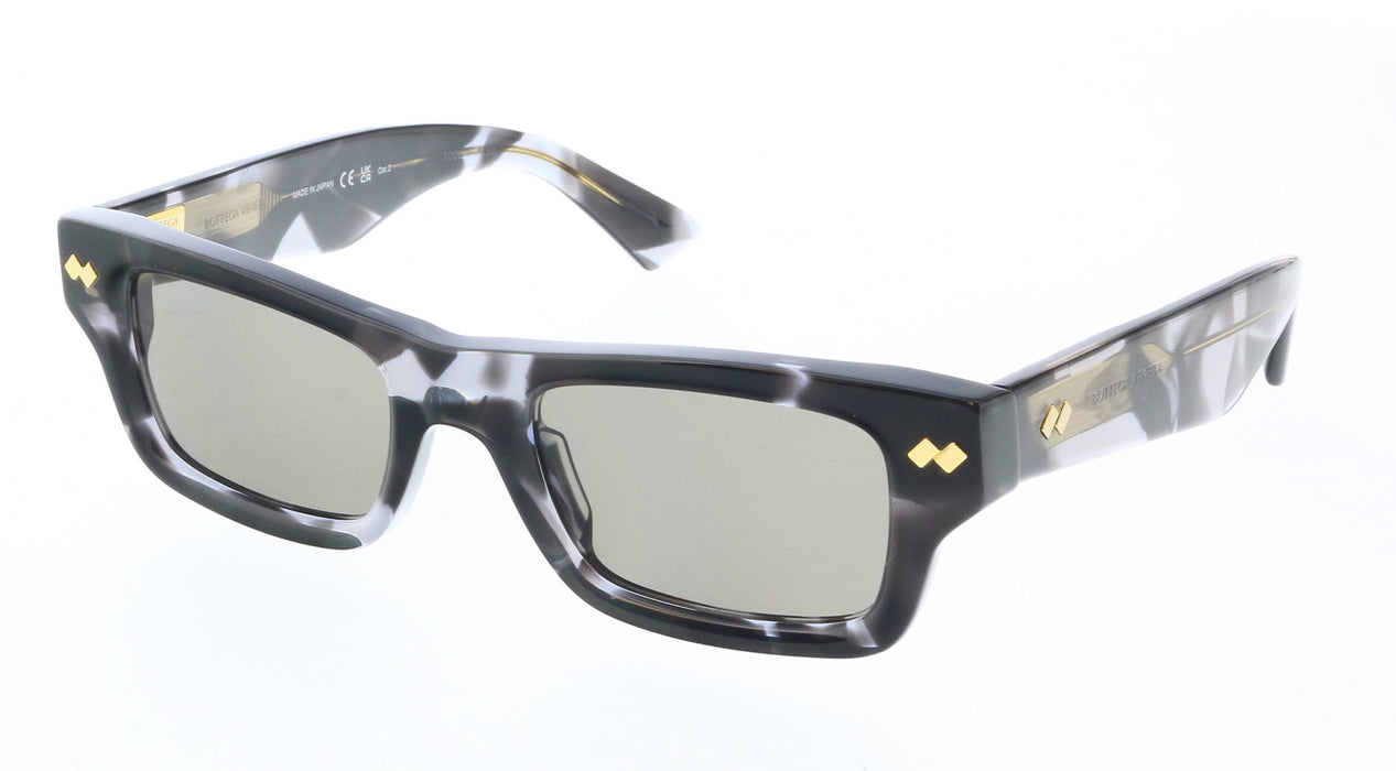 Bottega Veneta BV1351S-002 Bold Marble-Effect Square Sunglasses